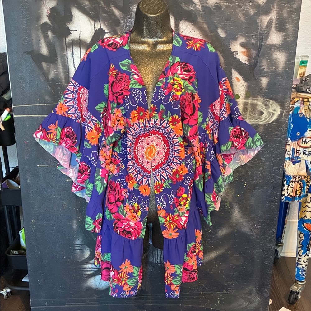 Umgee Multicolor Floral Kimono